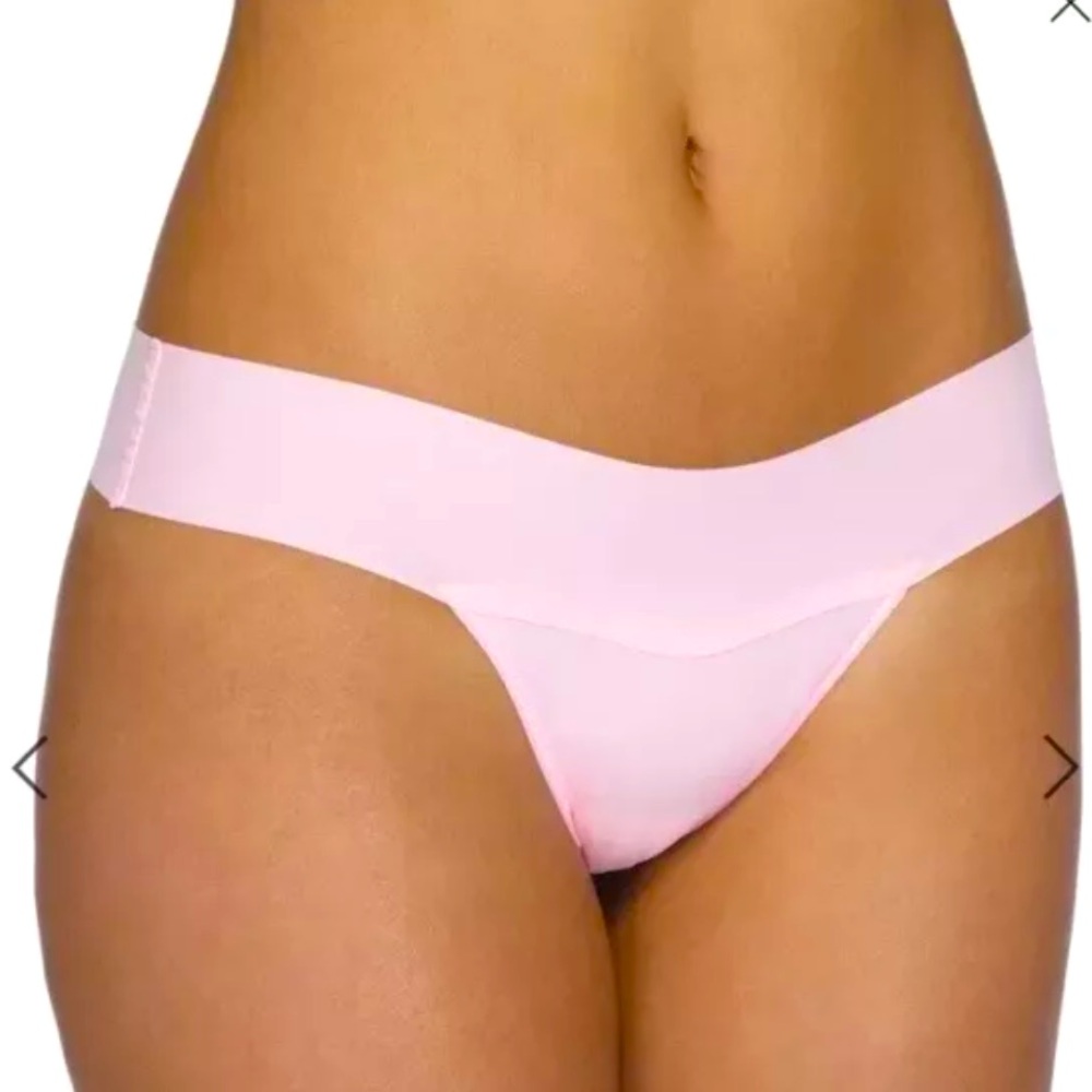 HANKY PANKY Thong Sz Large 6J1661B Bliss Pink Breathe Natural Rise Brand New!